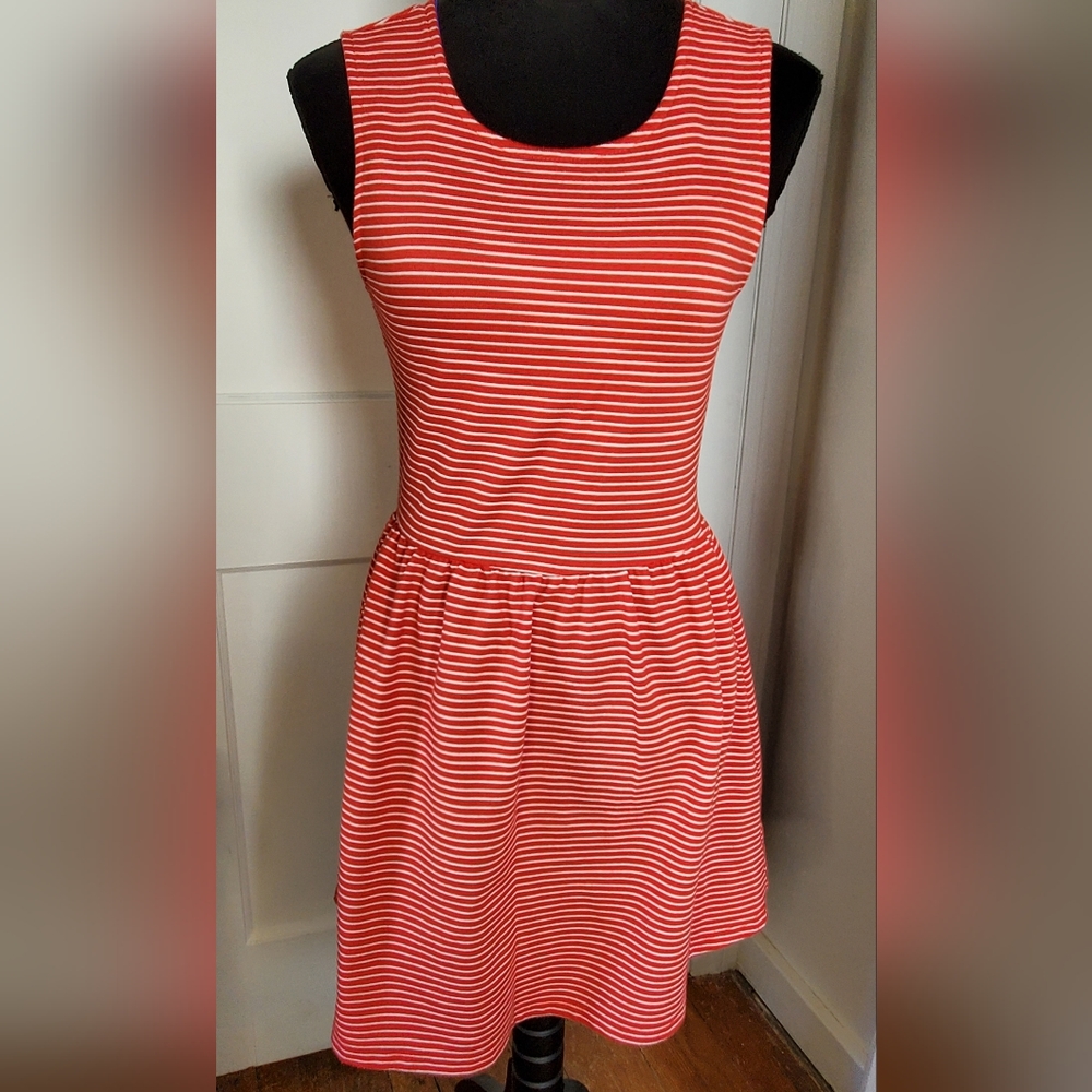 Timing Striped Sleeveless Dress, Size S